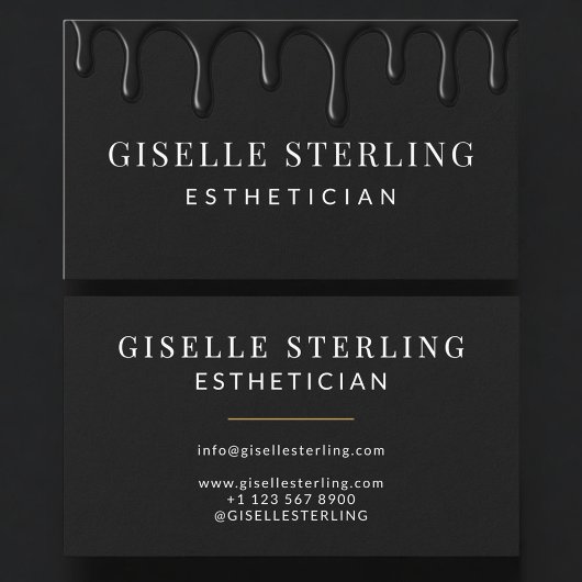 Modern Esthetician Black 名刺