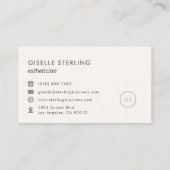 Modern Esthetician Blush Pink Minimalist Luxury  名刺 (裏面)