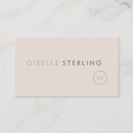 Modern Esthetician Blush Pink Minimalist Luxury  名刺 (正面)