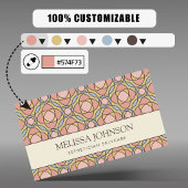 Modern Esthetician Skincare QR Retro Geometric 名刺