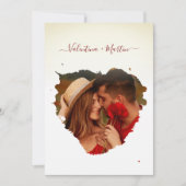 Modern Eternal Love Brustroke Photo Heart Wedding (正面)