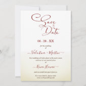 Modern Eternal Love Brustroke Photo Heart Wedding (裏面)