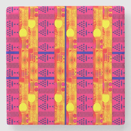 Modern Ethnic Geometric  ストーンコースター (正面)