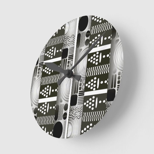 Modern Ethnic Wall Clock ラウンド壁時計 (傾斜)