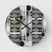 Modern Ethnic Wall Clock ラウンド壁時計 (正面)