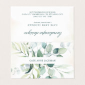 Modern Eucalyptus Greenery QR Code Elegant 名刺 (外部フラット)