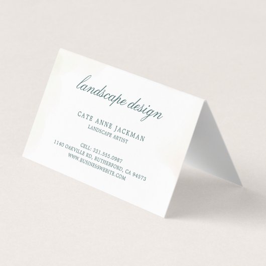 Modern Eucalyptus Greenery QR Code Elegant 名刺 (裏面)