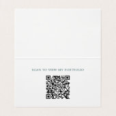 Modern Eucalyptus Greenery QR Code Elegant 名刺 (内部フラット)