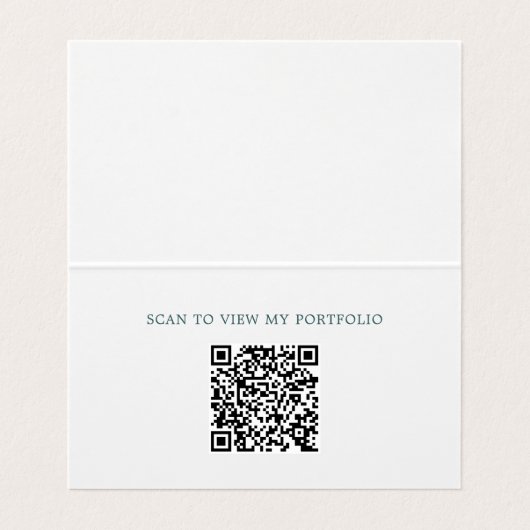 Modern Eucalyptus Greenery QR Code Elegant 名刺 (内部フラット)