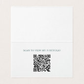 Modern Eucalyptus Greenery QR Code Elegant 名刺 (内部フラット)