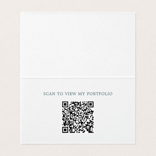 Modern Eucalyptus Greenery QR Code Elegant 名刺 (内部フラット)