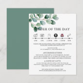 Modern Eucalyptus Greenery Wedding エンクロージャーカード (正面/裏面)