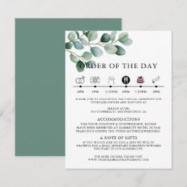 Modern Eucalyptus Greenery Wedding エンクロージャーカード