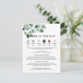 Modern Eucalyptus Greenery Wedding エンクロージャーカード (スタンド正面)