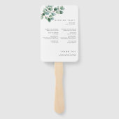 Modern Eucalyptus Greenery Wedding ハンドファン (裏面)