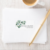 Modern Eucalyptus Greenery Wedding ラベル (インサイチュ)
