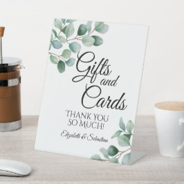 Modern Eucalyptus Greenery Wedding 台座サイン