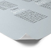 Modern Eucalyptus Seating Chart~12 Tables ポスター (角)