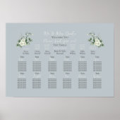 Modern Eucalyptus Seating Chart~12 Tables ポスター (正面)