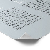 Modern Eucalyptus Seating Chart 6 Tables ポスター (角)