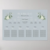 Modern Eucalyptus Seating Chart 6 Tables ポスター (正面)