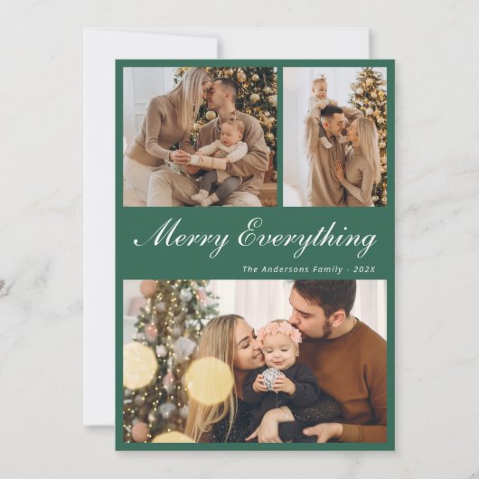Modern Everything Christmas Holiday Card シーズンカード (正面)