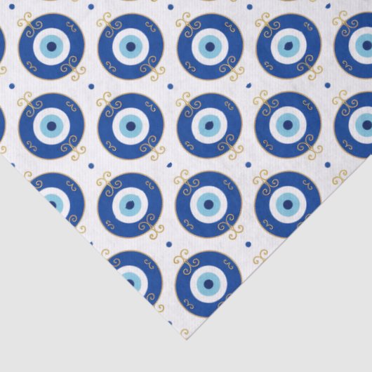 Modern Evil Eye Pattern Blue & Gold Protection 薄葉紙 (詳細)
