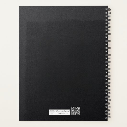 Modern Executive Monogram | Bold Silver Foil プランナー手帳 (裏面)