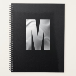 Modern Executive Monogram | Bold Silver Foil プランナー手帳