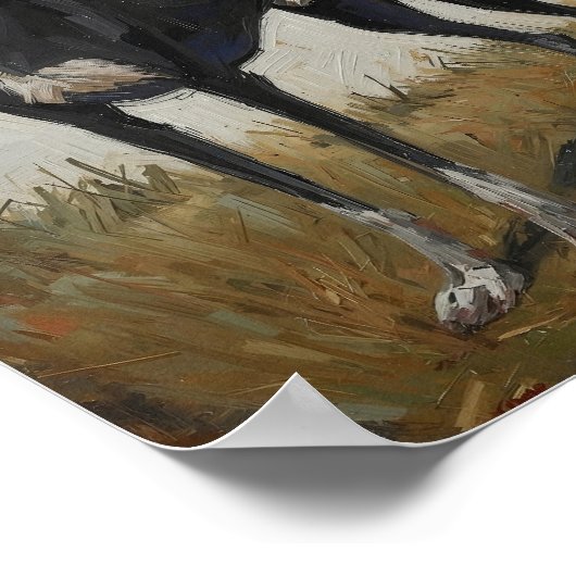  Modern Expressionist Dog Art Poster ポスター (角)