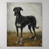  Modern Expressionist Dog Art Poster ポスター (正面)