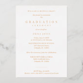 Modern Exquisite Arch Framed Photo Graduation 箔招待状 (裏面)