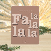 Modern Fa La Mocha Simple Typography Chic シーズンカード
