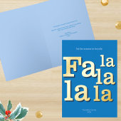 Modern Fa La Sky Blue Simple Minimal Chic Gold 箔シーズンカード