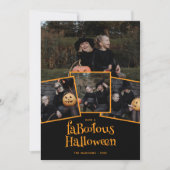 Modern Faboolous Halloween Photo Collage シーズンカード (正面)