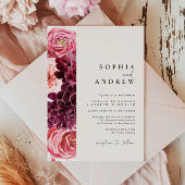 Modern Fall Flowers Autumn Wedding 招待状