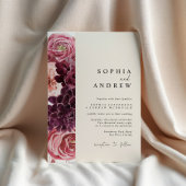 Modern Fall Flowers Autumn Wedding 招待状