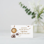 Modern Fall “How Many Coffee Beans” Baby Shower エンクロージャーカード (スタンド正面)