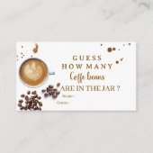 Modern Fall “How Many Coffee Beans” Baby Shower エンクロージャーカード (正面)