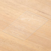 Modern Falling Star Celestial Wedding アクリル招待状 (レイダウン)