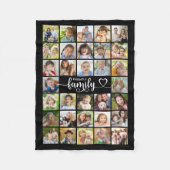 Modern Family 32 Photos Script Heart Name Custom フリースブランケット (正面)