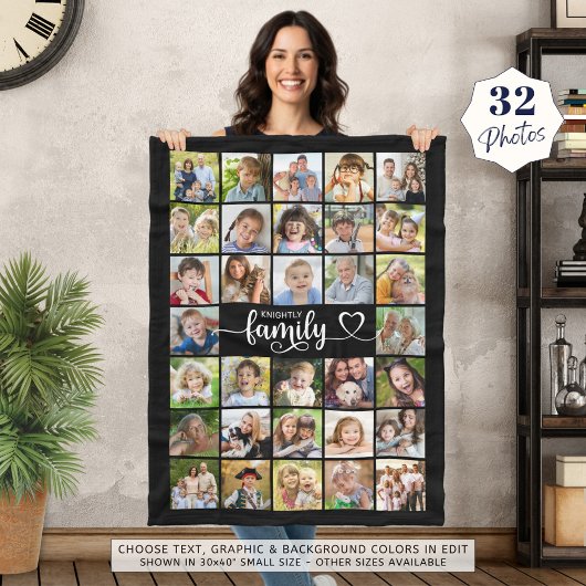 Modern Family 32 Photos Script Heart Name Custom フリースブランケット