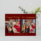 Modern Family 3 Photo Red Christmas 箔シーズンカード (立ち正面)