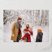 Modern Family 3 Photo Red Christmas 箔シーズンカード (裏面)