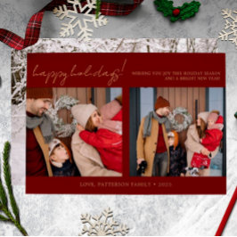 Modern Family 3 Photo Red Christmas 箔シーズンカード