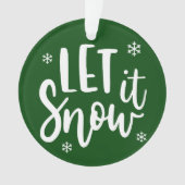 Modern Family Christmas Photo , Let it Snow オーナメント (正面)