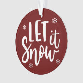 Modern Family Christmas Photo , Let it Snow オーナメント (正面)