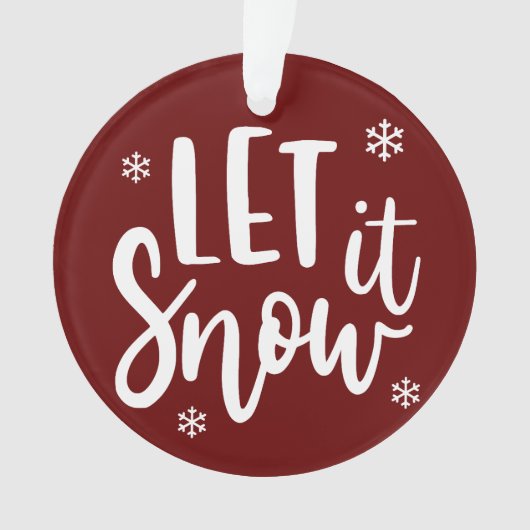 Modern Family Christmas Photo , Let it Snow オーナメント (正面)