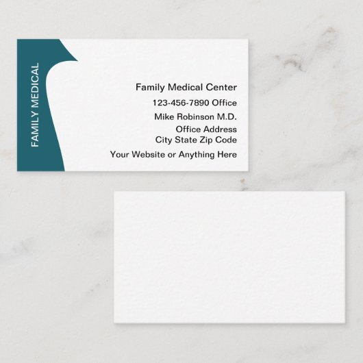 Modern Family Medical Practice 名刺 (正面/裏面)