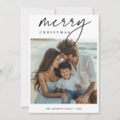 Modern Family Photo Beach Christmas Card シーズンカード (正面)